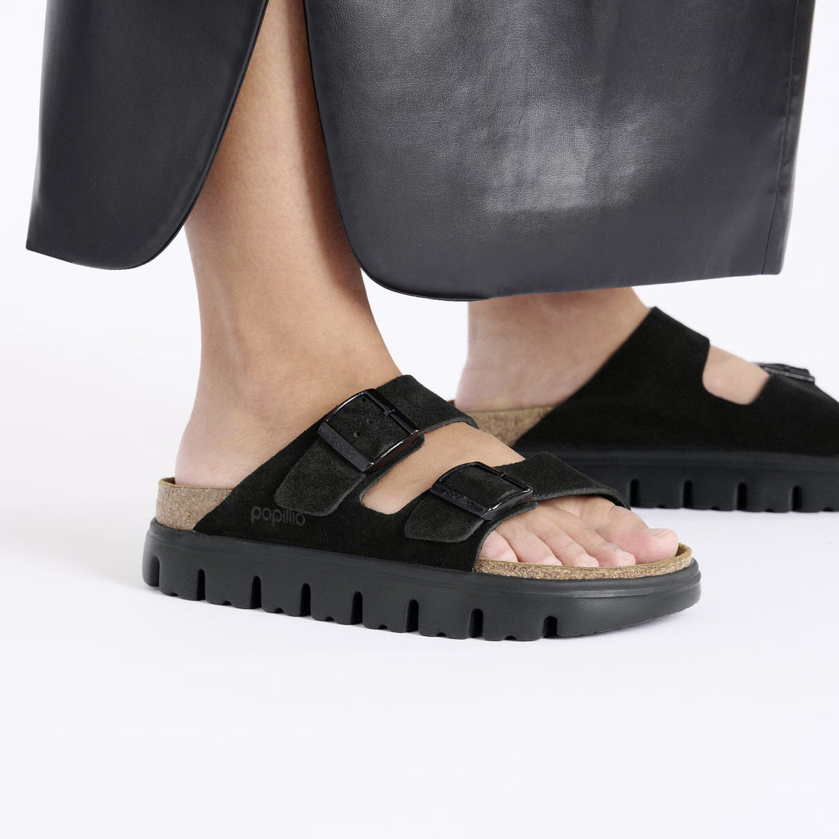 Arizona Chunky (Black Suede) when worn