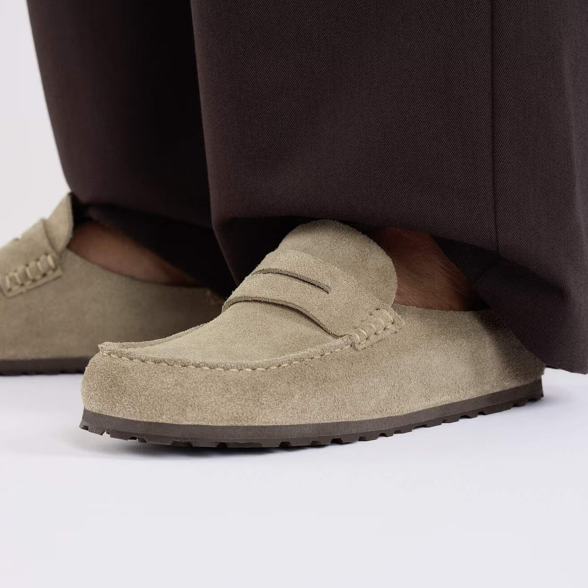 Naples Wrapped (Taupe Suede) when worn