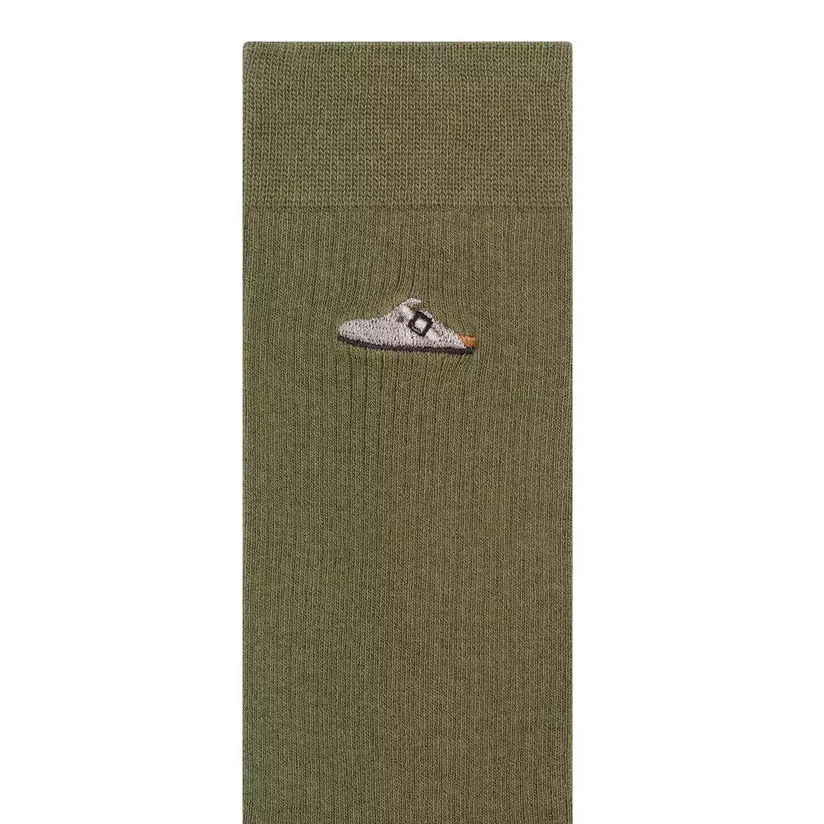 Cotton Ribbed Sock (Pine Green) - 2