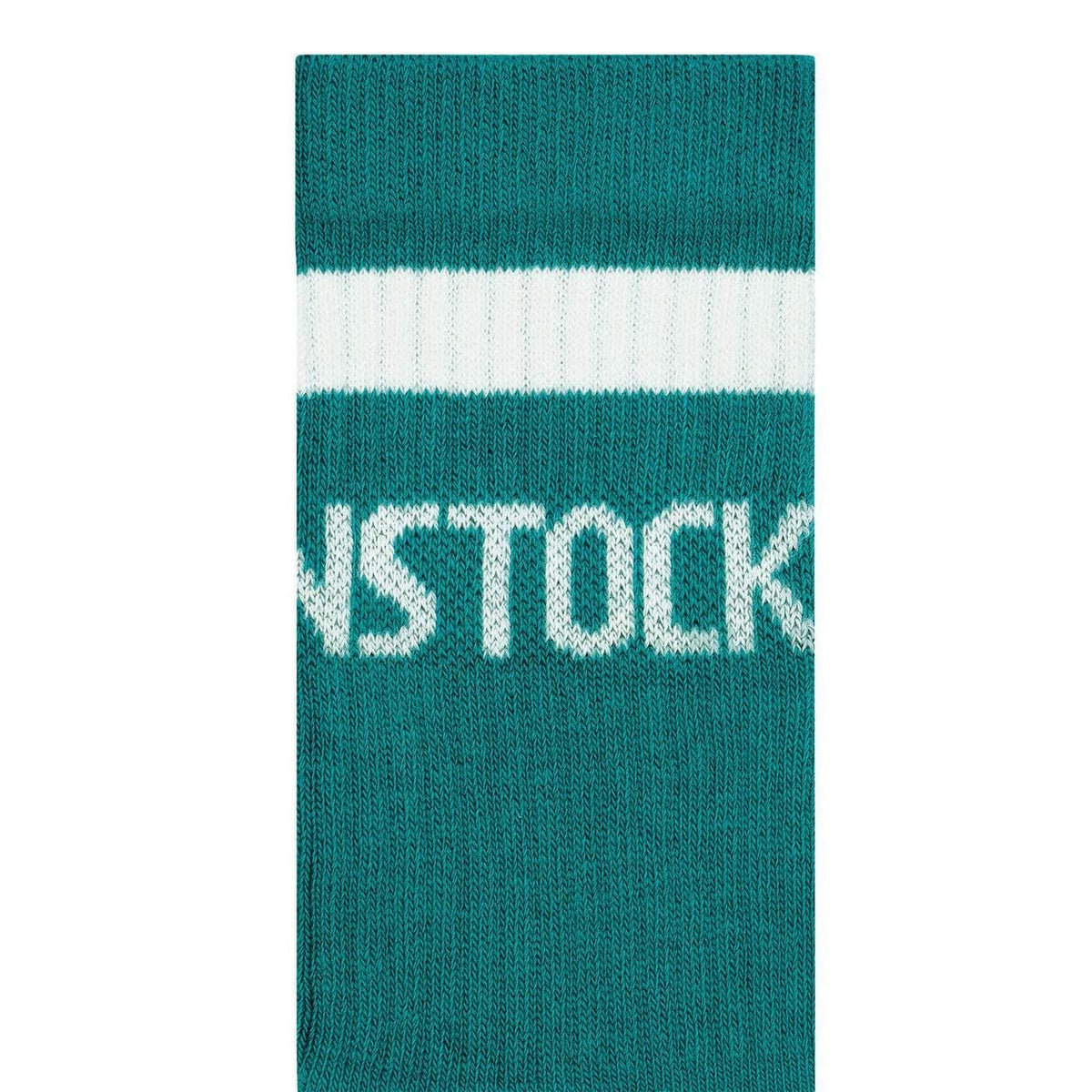 Cotton Crew Stripe Sock (Green) detail