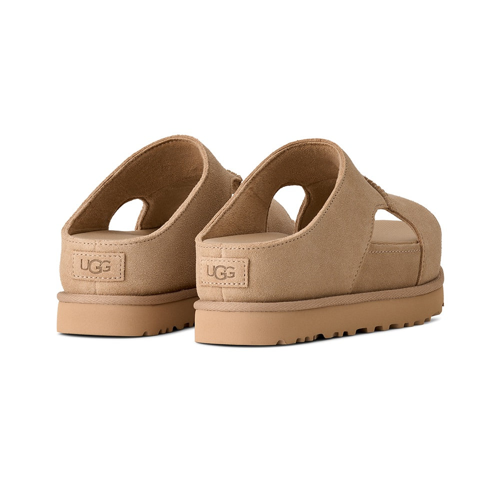 Women's Goldenstar Hi Cutout Slide (Sand) back