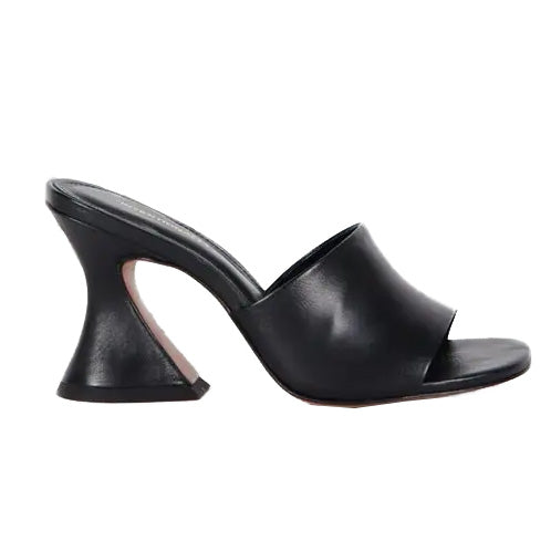 1-800 open toe heel black side view