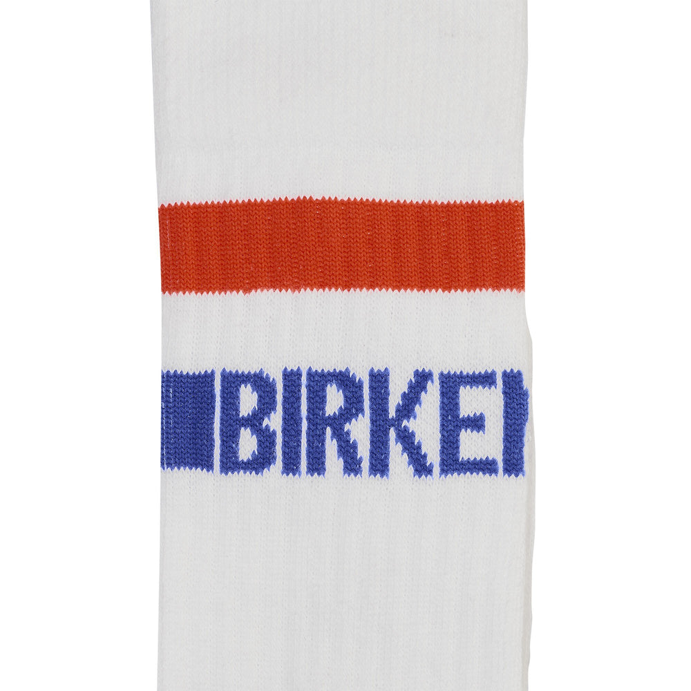 Cotton Crew Stripe Sock (White) - detail