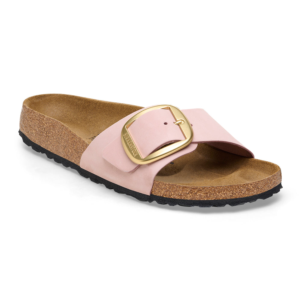 Birkenstock Big Buckle leather strap sandal in soft pink
