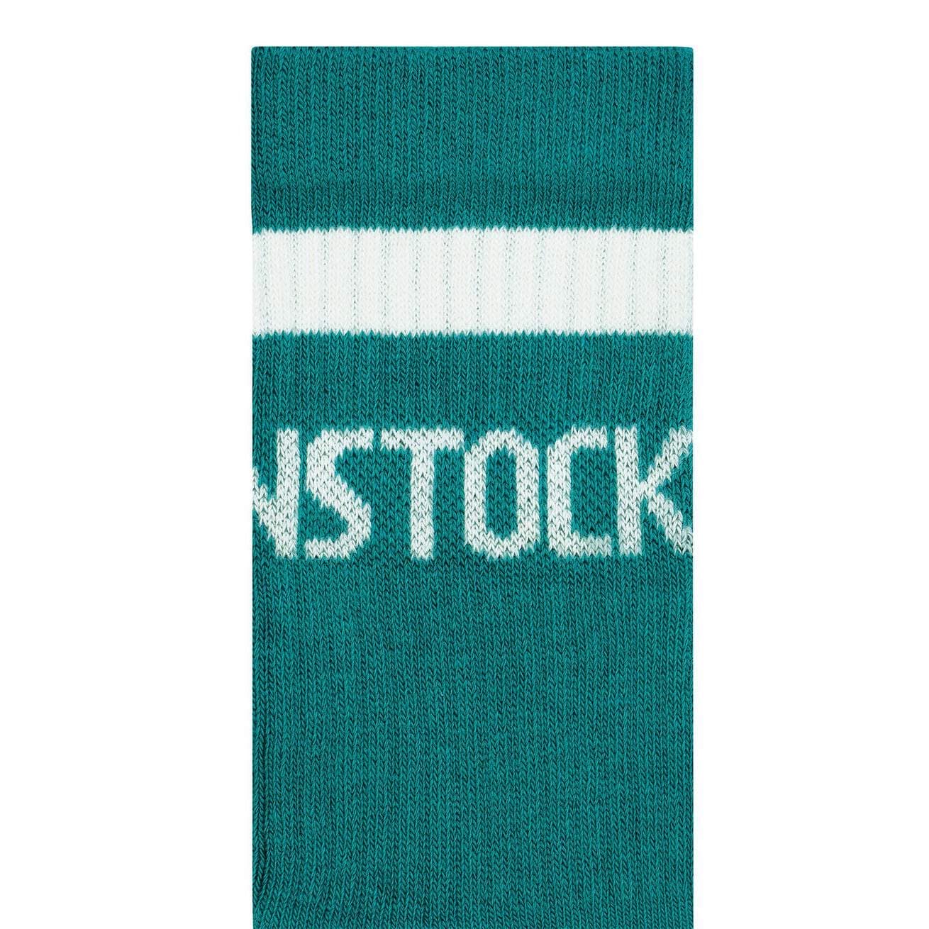 Cotton Crew Stripe Sock (Green) detail