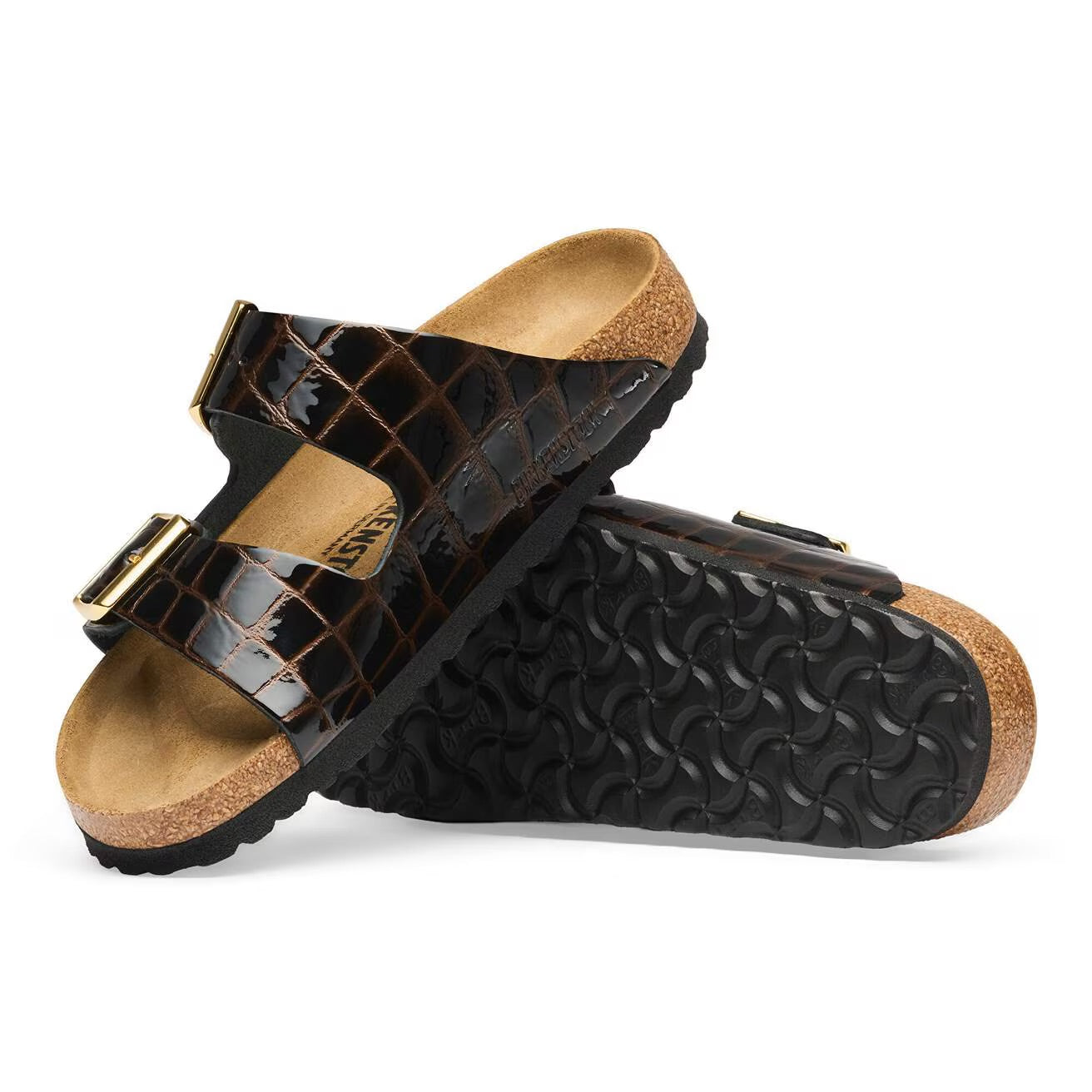 Women's Arizona Leather (Black Embossed) sole