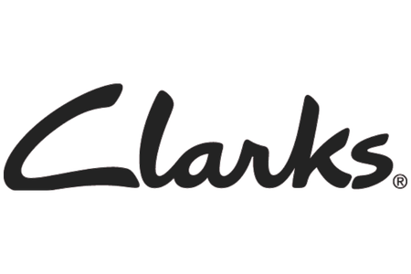 The Clarks logo in black script on a plain white background.
