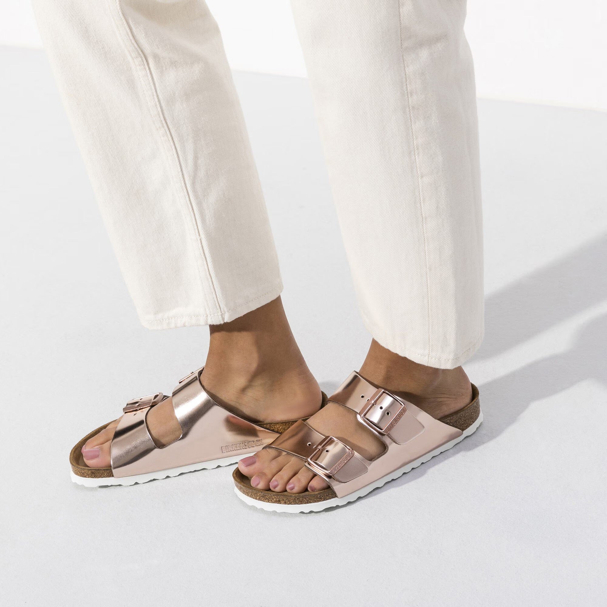 Arizona Soft Footbed (Metallic Copper) when worn