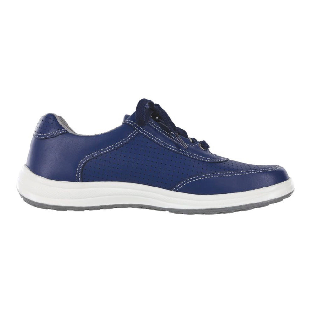 Sporty Lux Blue Perf Lace Up Sneaker