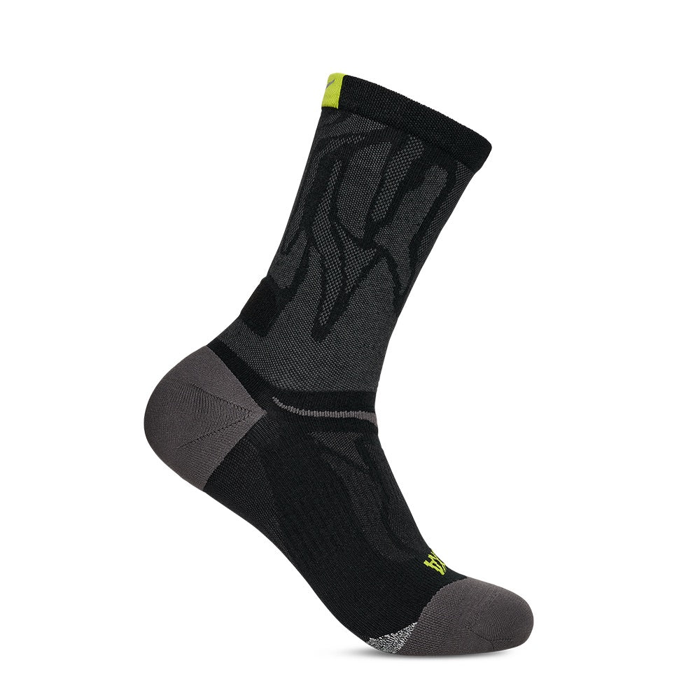 Clifton Crew Run Sock (Black) side