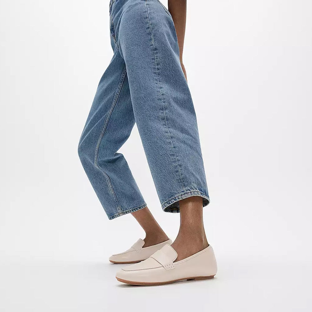 Delicato Loafer (Paris Beige) when worn