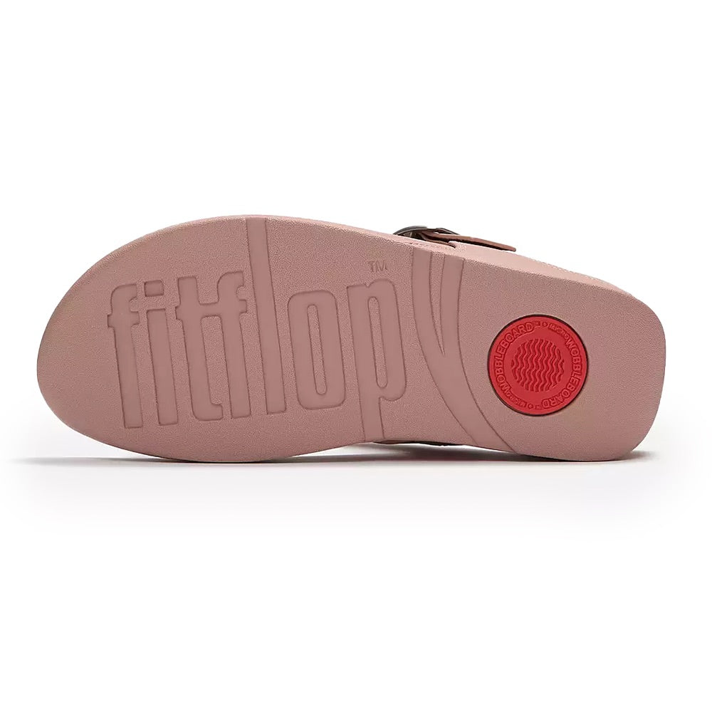 Women's Lulu Chain Leather Toe-Post (Clay Blush) sole