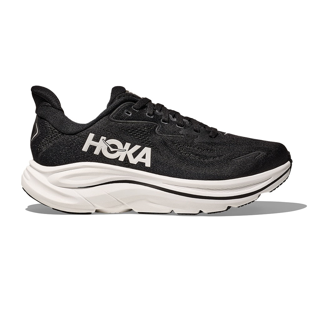 Men's Clifton 10 (Black/White) side