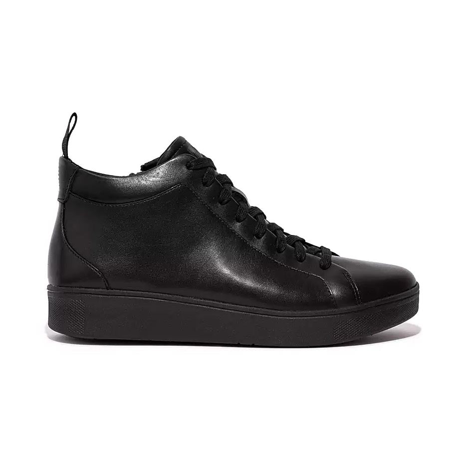 Rally Leather High-Top Sneakers (Black)