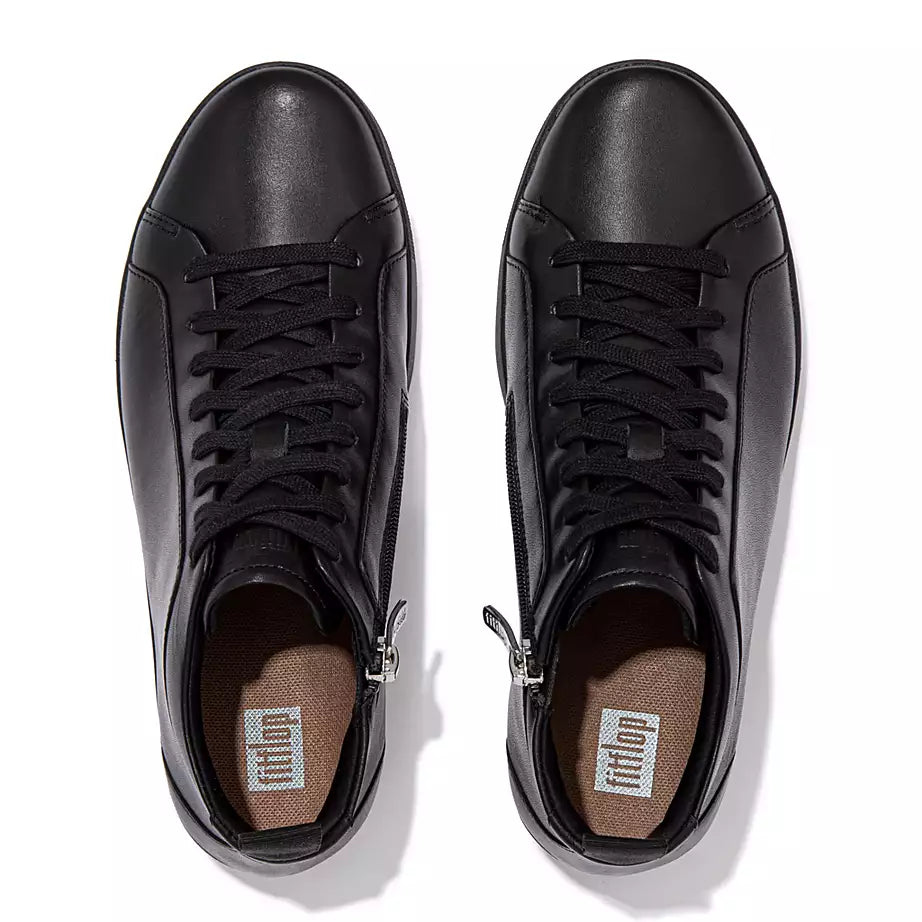 Rally Leather High-Top Sneakers (Black)