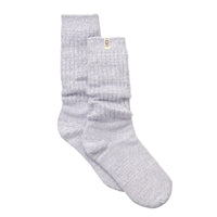 Rib Knit Slouchy Crew Sock (Seal)2