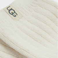 Rib Knit Slouchy Crew Sock (White) detail