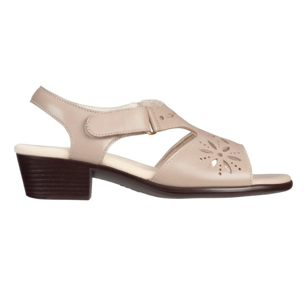 Sunburst Cream Heel Strap Sandal