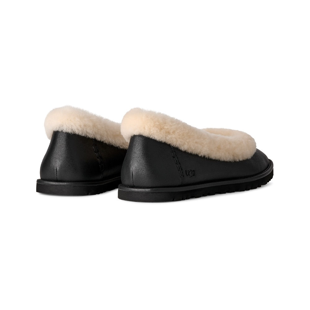 Zora Leather Ballet Flat (Black) back