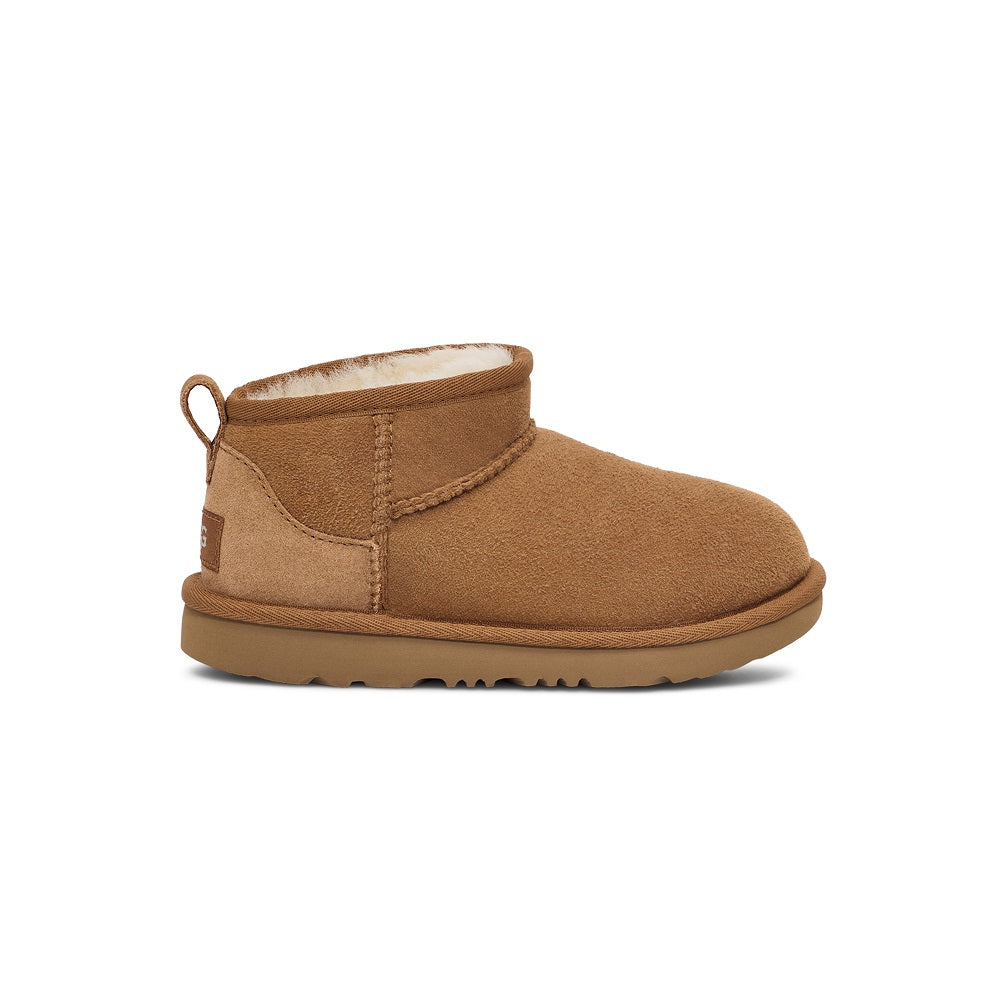 UGG ultra mini class ankle boot in chestnut with sheepskin lining