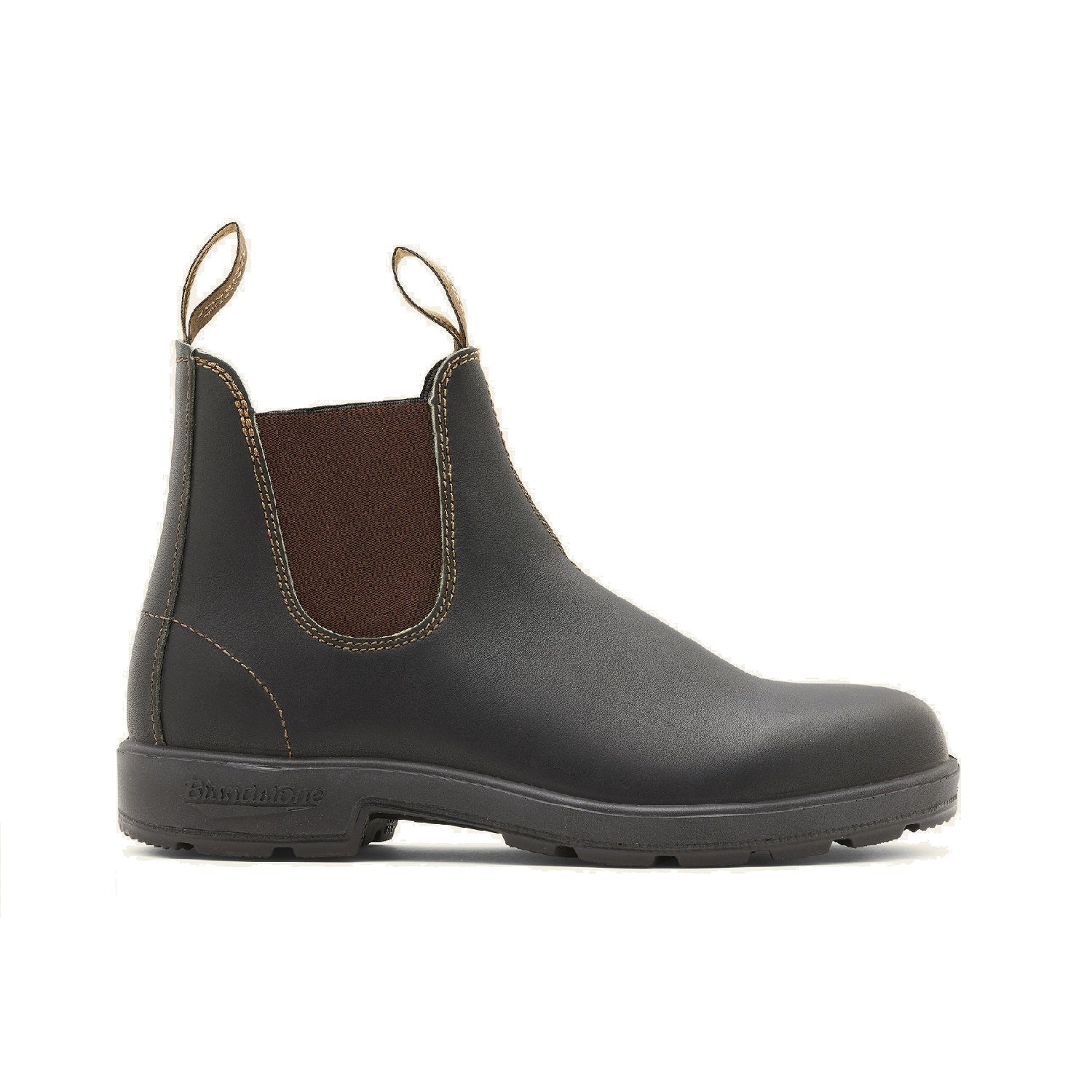 Stout brown leather chelsea boot.
