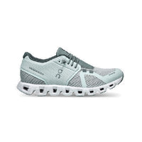 On Cloud walking sneaker in light blue with white sole.