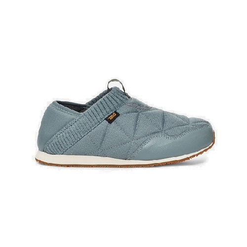 Water repellant moccasin made from recycled materials in trooper blue.